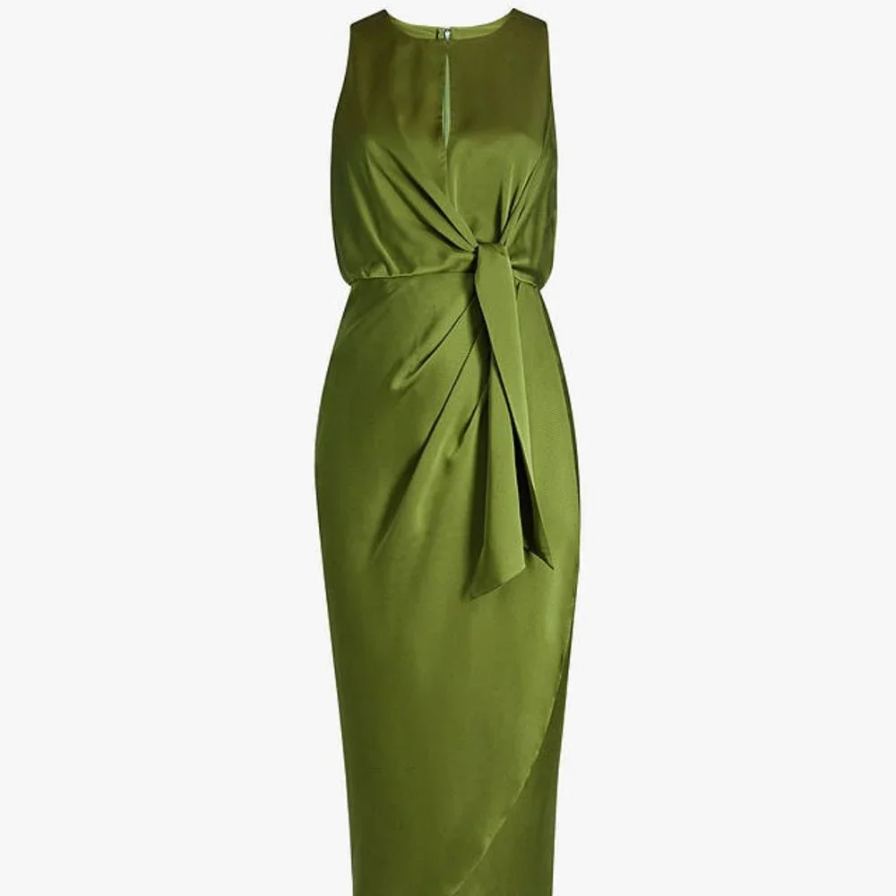 NWT Ted Baker Pohshan Knotted Waist Midi Wrap Dress.  SZ 0
